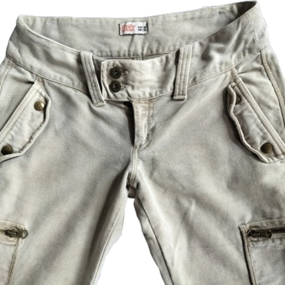Women's Beige Corduroy Cargo Pants Size 2 - Picture 8 of 9